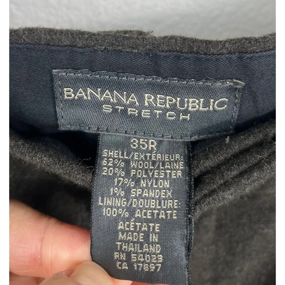 Banana Republic mens wool blend trouser pants sz‎ 35R